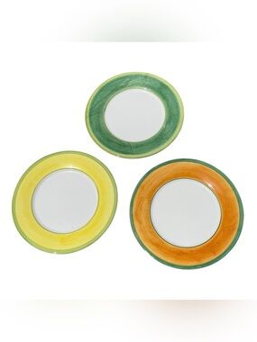 Vintage Palmer Smith Collection Italian Hand Painted Charger Plates Set of 3 12”